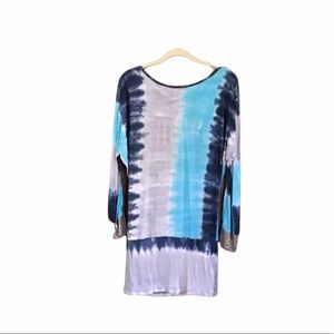 ✨Blue and sparkly partial backless dress✨NWT